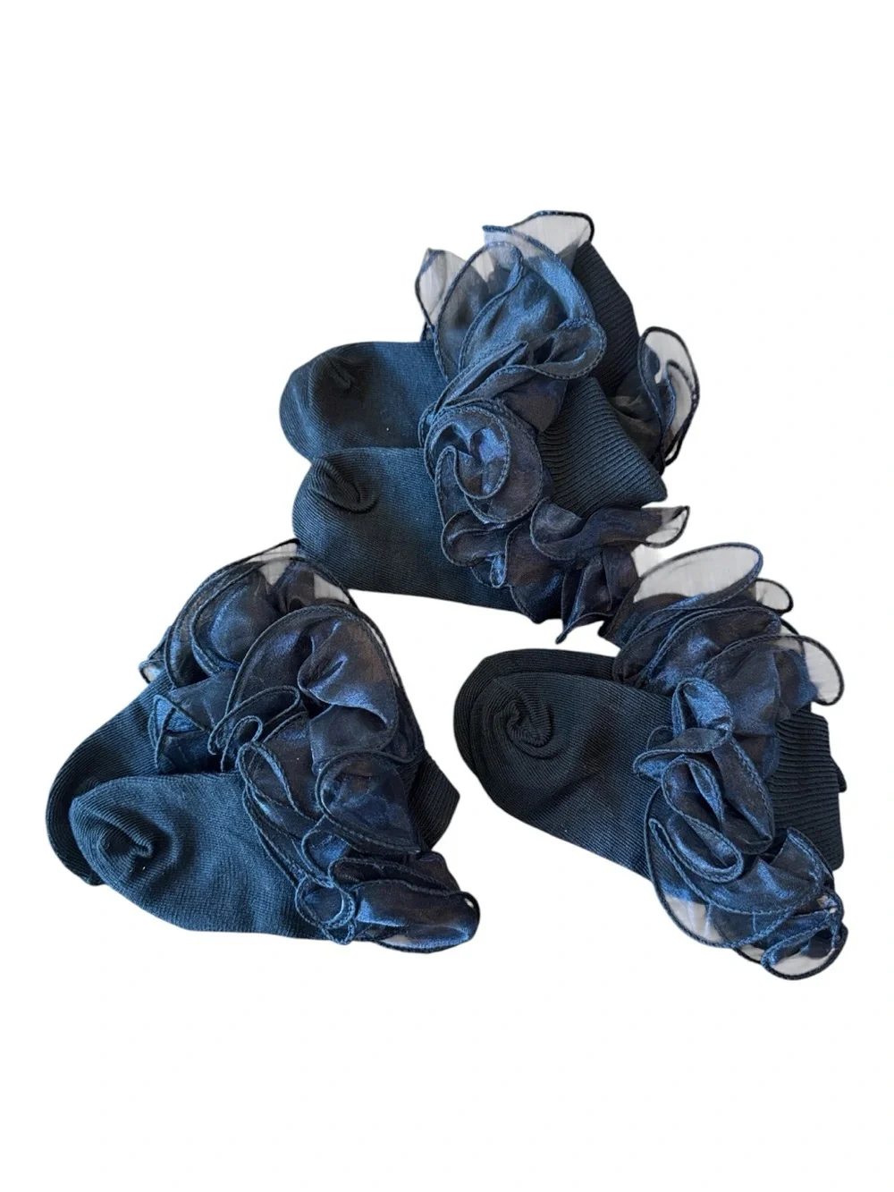 toddler girl Black Ruffle Ankle Socks 3 pack